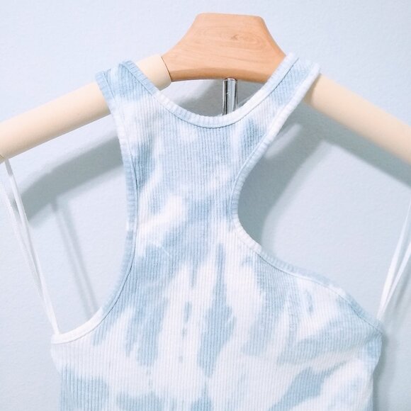ZARA Ribbed Tie Dye Mini Dress Size Medium - Picture 5 of 12